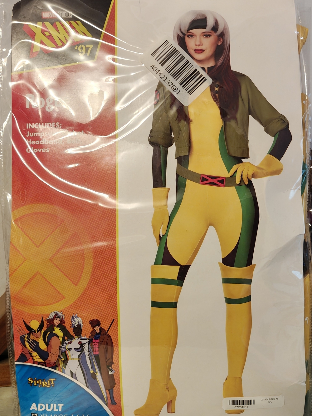 Marvel Rogue Women's Yellow & Green X‑Men Costume/Cosplay XL (14-16)